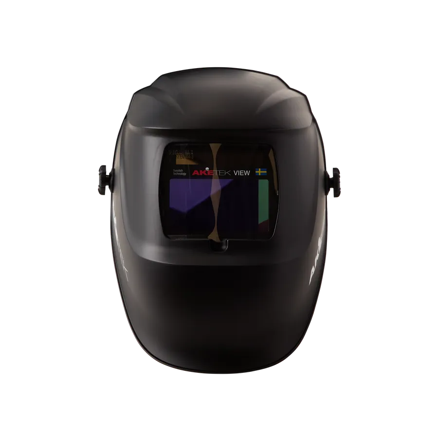 AKETEK® VIEW Automatik-Schweißhelm, mattschwarz, Vorderansicht