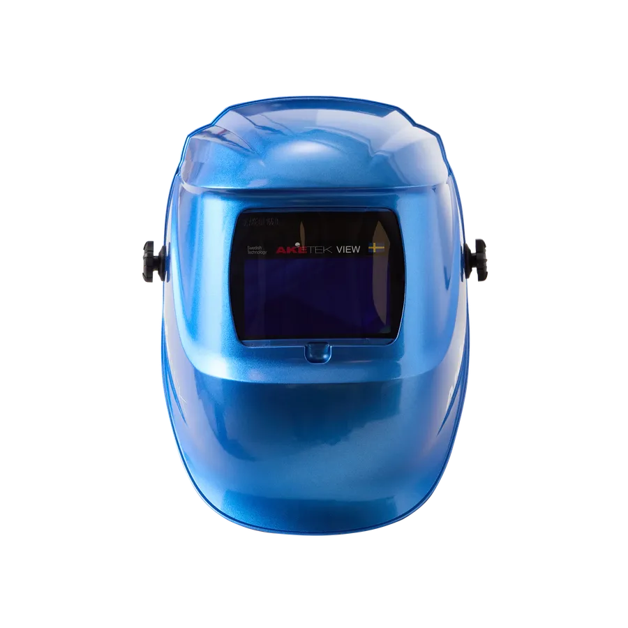 AKETEK® VIEW Automatik-Schweißhelm, hellblau, Vorderansicht