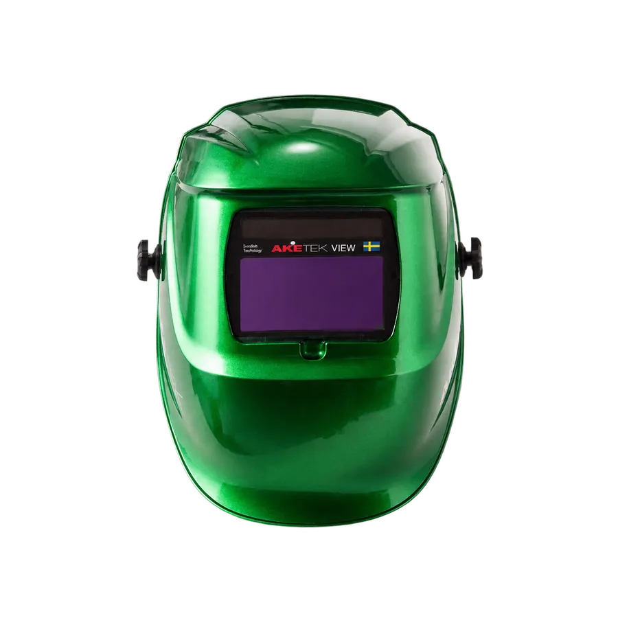 AKETEK® VIEW Automatik-Schweißhelm, Apex-Grün, Vorderansicht