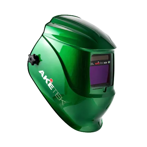 AKETEK® VIEW Automatik-Schweißhelm, Apex-Grün, Ansicht von rechts