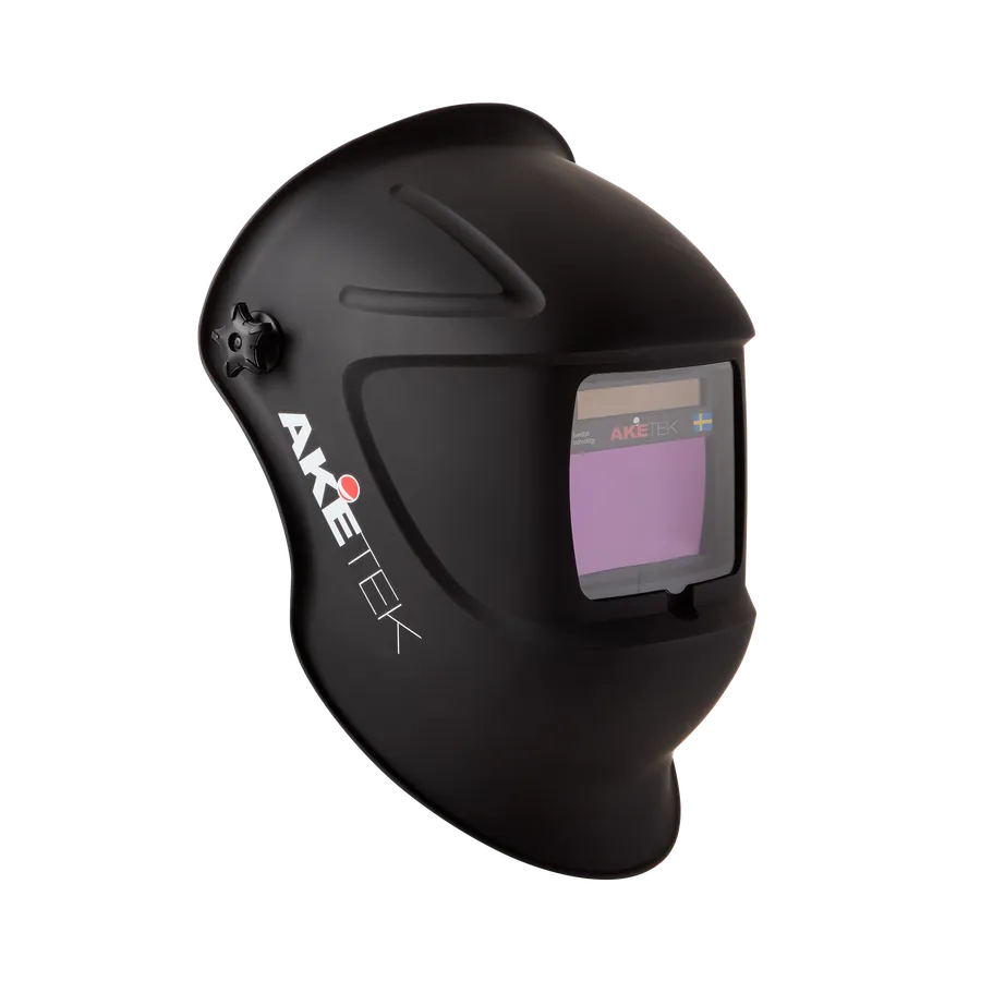 AKETEK® AUDIO welding helmet, left side view
