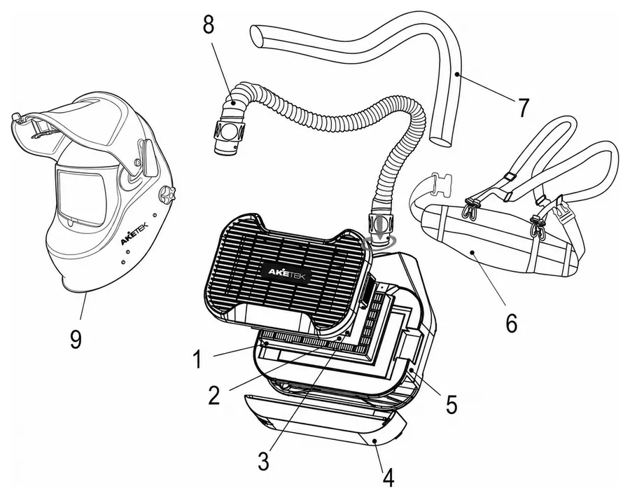 Despiece de AKETEK® Lift-Up AIR