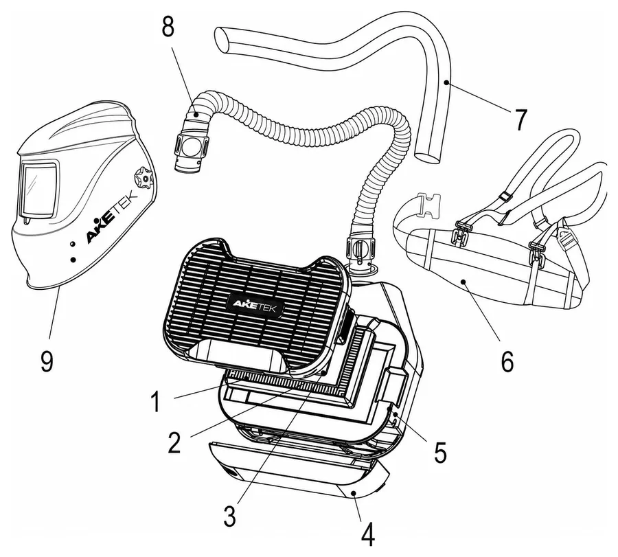 Despiece de AKETEK® VIEW AIR