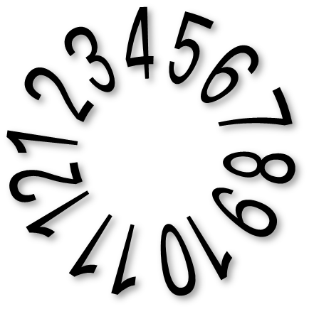 Exemple d’échelle des mois (1–12). Ces illustrations n’indiquent pas la date de votre masque.